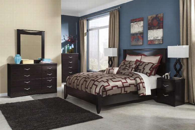 Zanbury King Bedroom Set With Panel Bed Dresser Mirrr Nightstand And Chest In