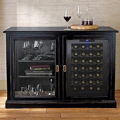 3359205 Siena Mezzo Wine Credenza With One Wine Cooler Spacious Storage And Adjustable Shelves In