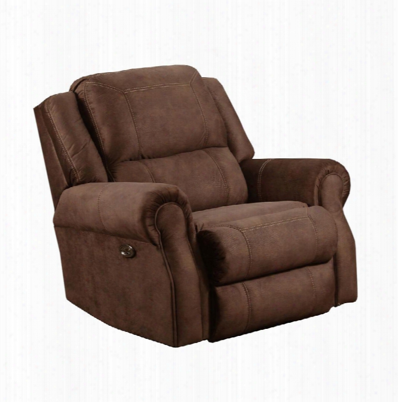 50868pbr-19 Osborn Chocolate 42" Power Rocker Recliner With High-density Foam Seat Cushions Pocket Coil Seating Hardwood Lumber Frame And Fabric