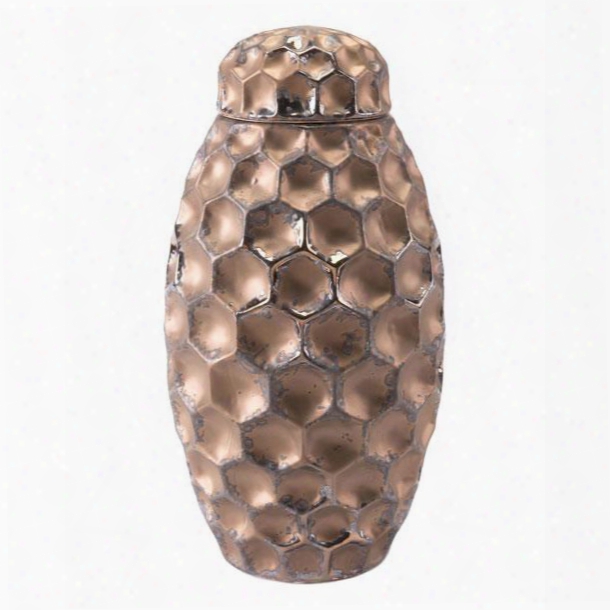 A10160 Hammered Large Covered Jar