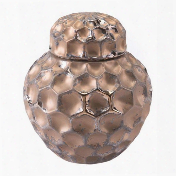 A10161 Hammered Small Covered Jar