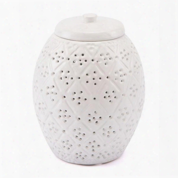 A10253 Floral Covered Jar