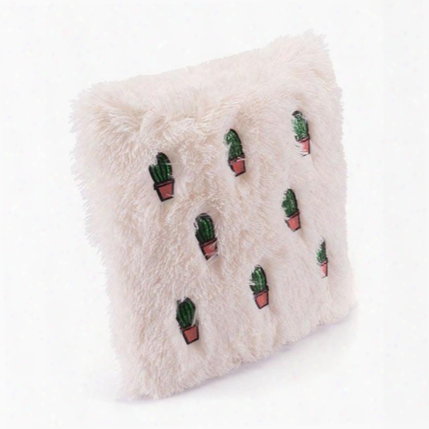 A11104 Pink Cactus Pillow Beige &