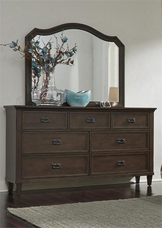 Berkley Heights Collection 102-br-dm 2-piece Bedroom Set With Dresser And Mirror In Antique Washed Walnut