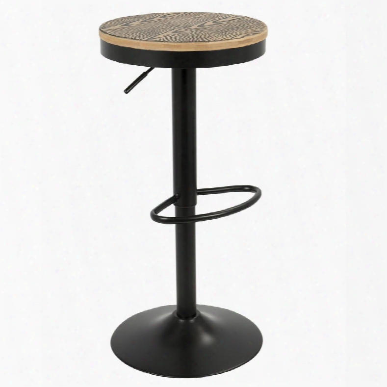 Bs-dak Gy+bn2 Dakota Industrial Barstool In Brown And Grey - Set Of