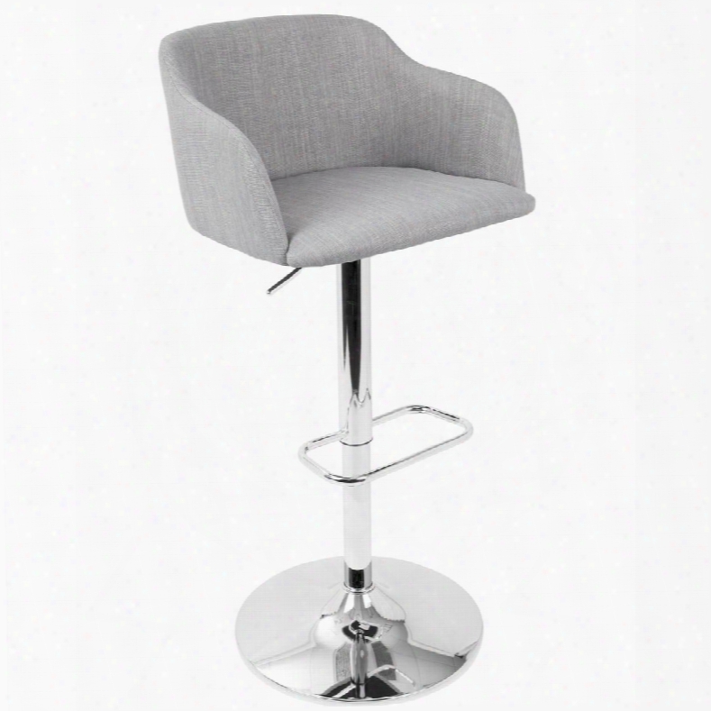 Bs-dnlla Lgy Daniella Contemporary Height Adjustable Barstool In Light