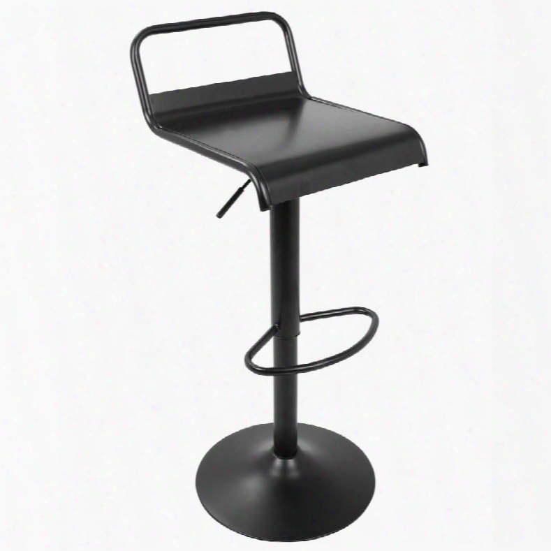 Bs-emry Bk2 Emery Industrial Contemporary Barstool In Black - Set Of