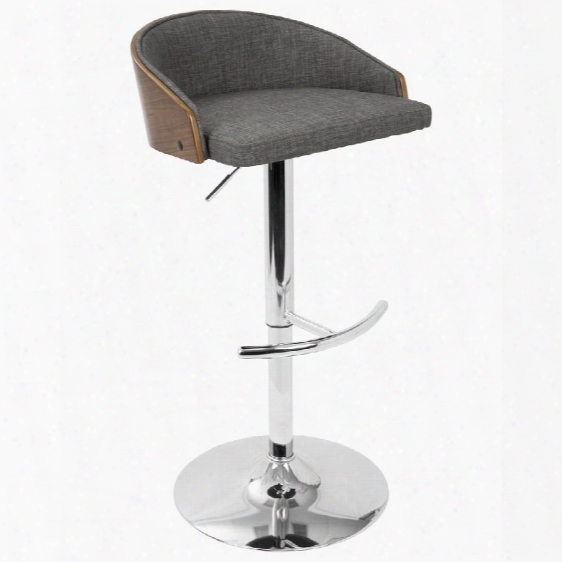 Bs-shrz Wl+gy Shiraz Mid-centurym Odern Adjustable In Walnut And