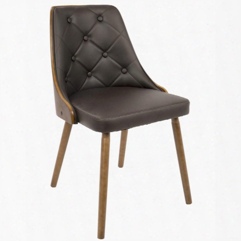 Ch-jy-gnn Wl+bn Gianna Conteporary Dining Chair In Walnut And