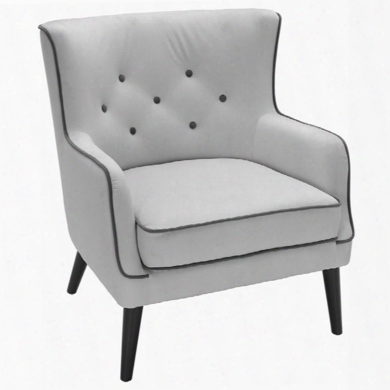 Ch-sed Lgy+char Sedgwick Mid-century Modern Accent Chair In Light Grey With Charcoal