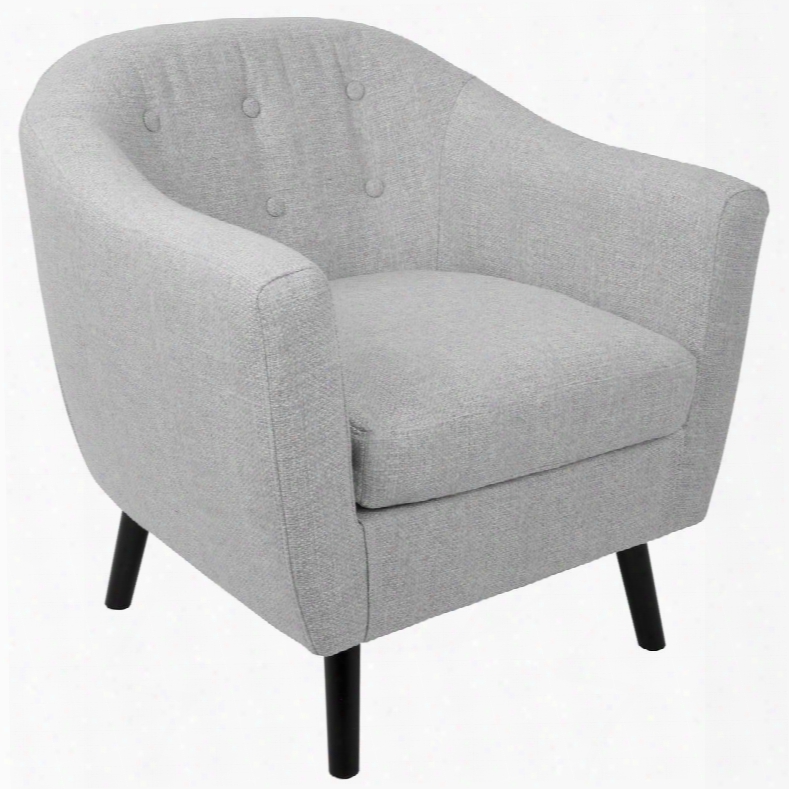 Chr-az-rkwl Lgy Rockwell Mid-century Modern Accent Chair With Noise Fabric In Light