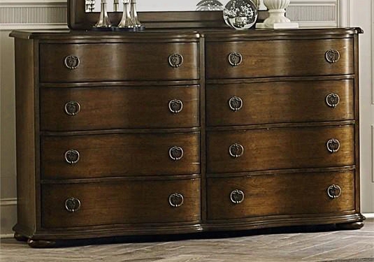 Cotswold Collection 545-br31 66" Dresser With 8 Drawers Full Extension Metal Side Drawer Glides And French & English Dovetail Construction In Cinnamon