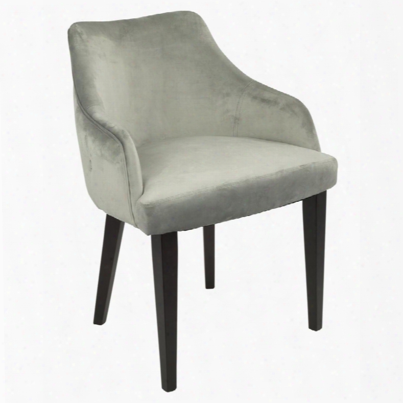 Dc-elza E+gy2 Eliza Contemporary Dining Chair In Espresso And Grey Velvet - Set Of