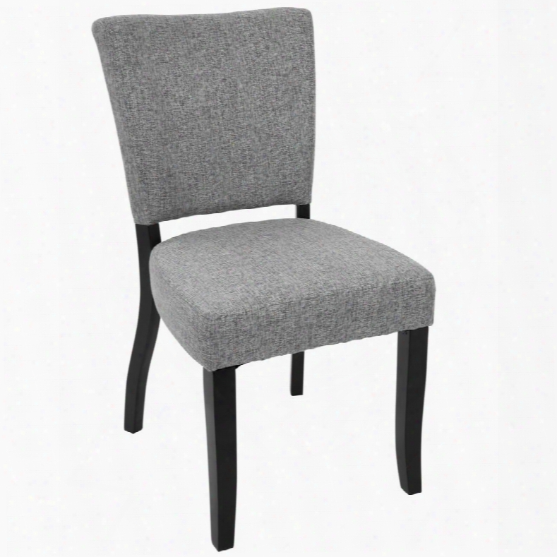 Dc-vda E+lgy2 Vida Contemporary Dining Chair With Nailhead Trim In Light Grey - Set Of