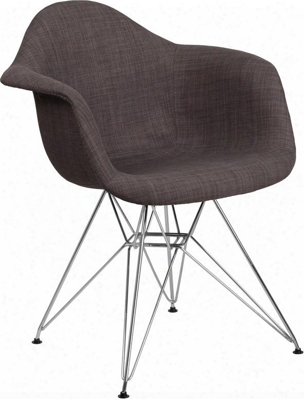 Fh-132-ccv1-fc100-gg Alonza Series Siena Gray Fabric Chair With Chrome