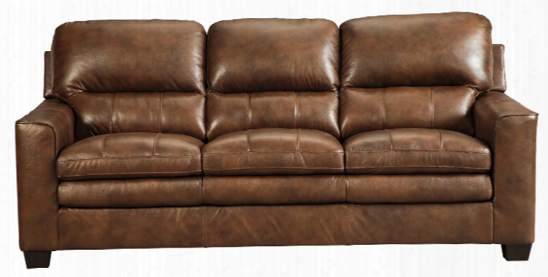 Gleason Collection 1570338 85" Sofa With Split Backs Contrast Piping On Arms And Jumbo Stitching In