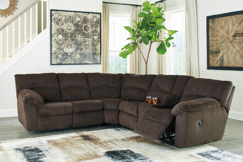 Hopkinton Collection 76009-48-49 2-piece Sectional Sofa With Left Arm Facing Reclining Loveseat And Right Arm Facing Leaning Loveseat With Console In