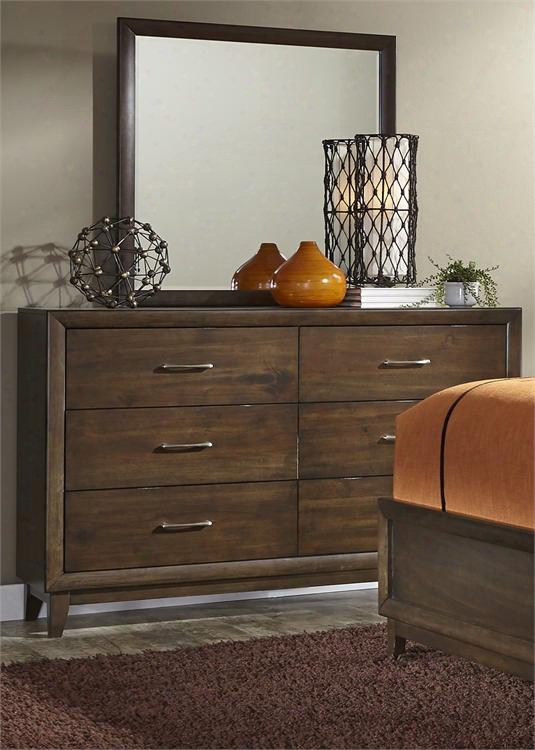 Hudson Square Collection 365-br-dm 2-piece Bedroom Set With Dresser And Mirror In Espresso