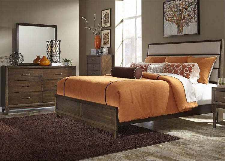 Hudson Square Collection 365-br-kpbdmc 4-piece Bedroom Set With King Panel Bed Dresser Mirror And Chest In Espresso