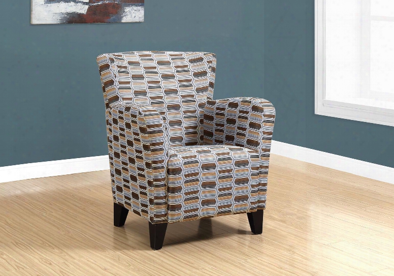 I 8029 Accent Chair - Earth Tone Geometric