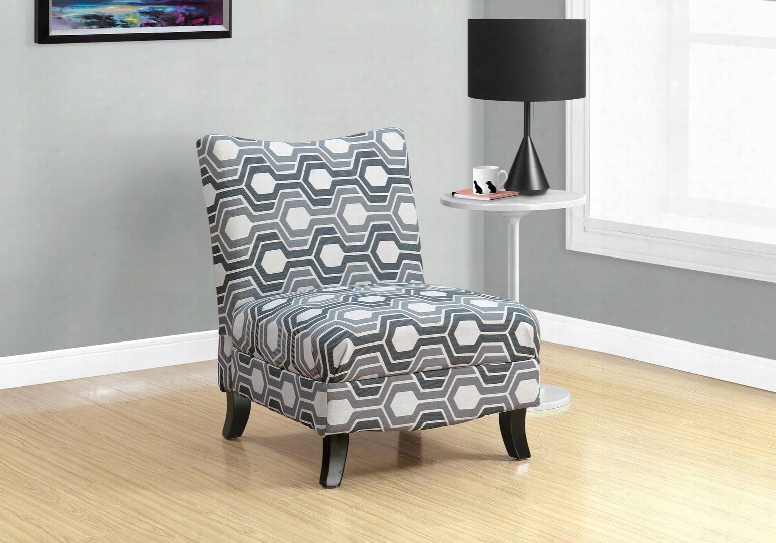 I 8048 Accent Chair - Grey Geometric
