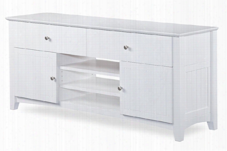 Nantucket 2d Collection Ah173282 60" Tv Table With 2 Drawers 2 Doors And Adjustable Shelves In