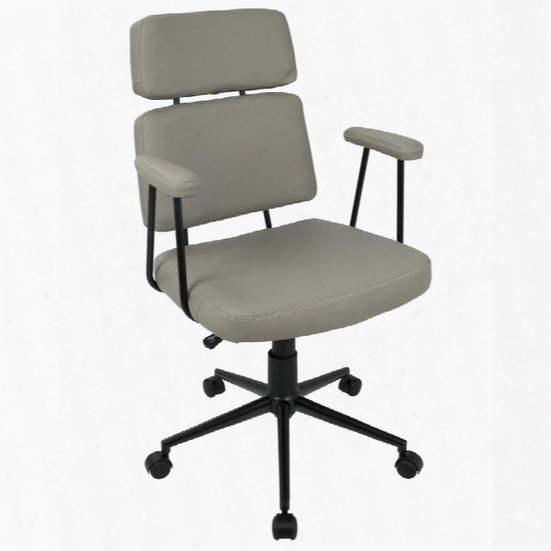 Ofc-ac-sigmd Gy Sigmund Contemporary Adjustable Office Chair In