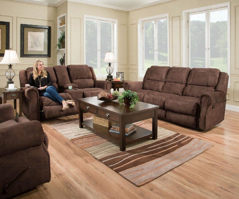 Osborn Collection 50868br53set 3 Pc Living Room Set With Motion Sofa + Reclining Loveseat + Rocker Recliner In Chocolate