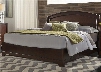 Avalon Collection 505-BR-KPL King Panel Bed with Molding Details Tapered Feet and Bolt-On Rail System in Dark Truffle