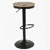 BS-DAK GY+BN2 Dakota Industrial Barstool in Brown and Grey - Set of