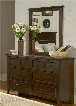 Laurel Creek Collection 461-BR-DM 2-Piece Bedroom Set with Dresser and Mirror in Cinnamon