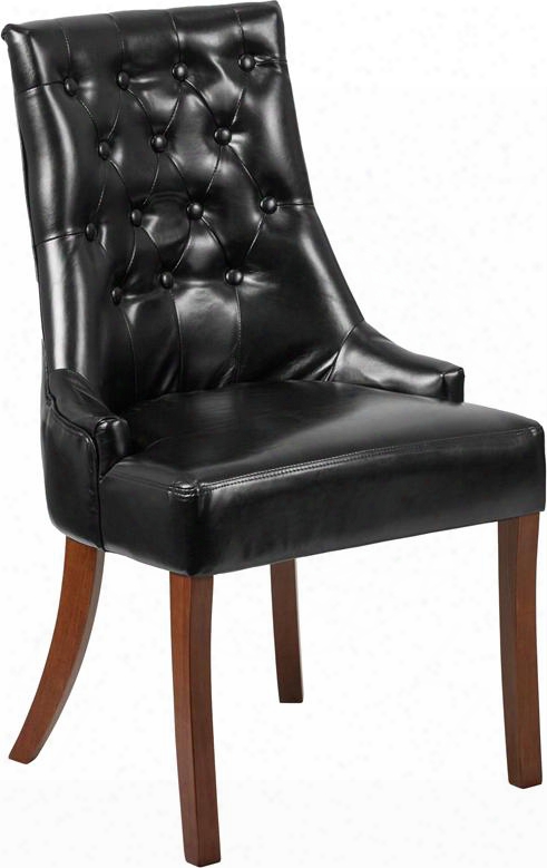 Qy-a08-bk-gg Hercules Paddington Series Black Leather Tufted