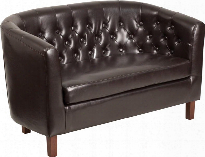Qy-b16-2-hy-9030-8-bn-gg Hercules Colindale Series Brown Leather Tufted