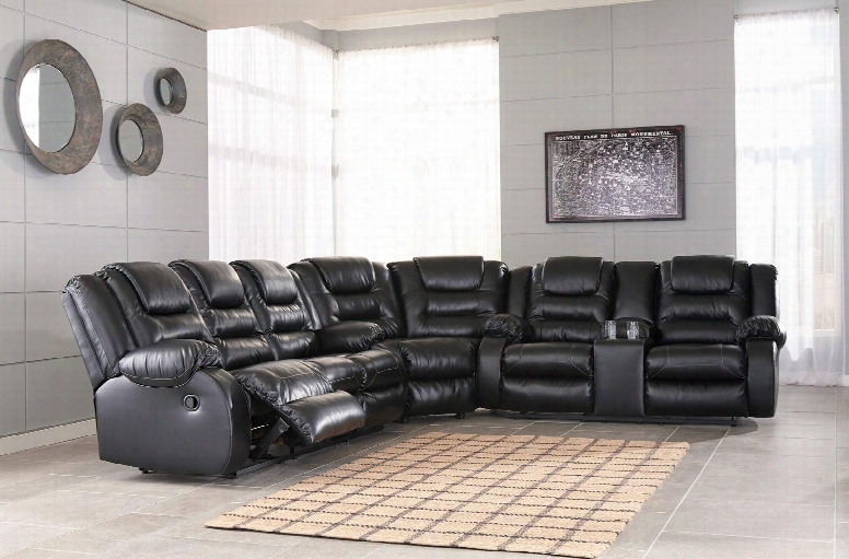 Vacherie Collection 79308-88-77-94 3-piece Sectional Sofa With Reclining Sofa Wedge And Reclining Loveseat In