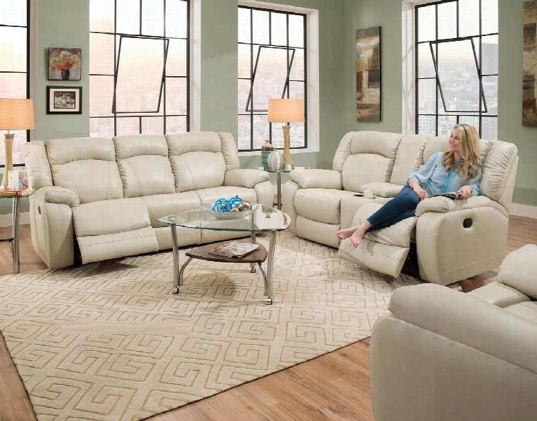 Yahtzee Collection 50280pbr53set 3 Pc Living Room Set With Power Motion Sofa + Power Reclining Loveseat + Power Rocker Recliner In Pearl