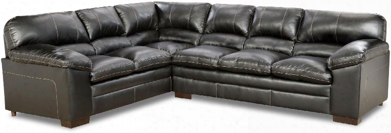 Yahtzee Collection 8049-03lb-03r Sectional With Pub Back Pillow Top Cushions Block Legs Pocket Coil Seating Hardwood Lumber Frame And Pu Leather Upholstery