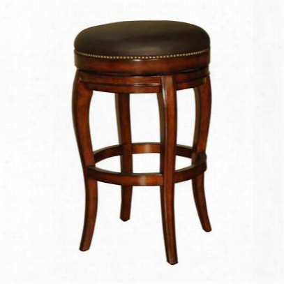 130866 Santoss Eries Bar Height Stool With 3" Cushion Nail Hea Accents Floor Glides Cona Wooden Frame And Upholstery In