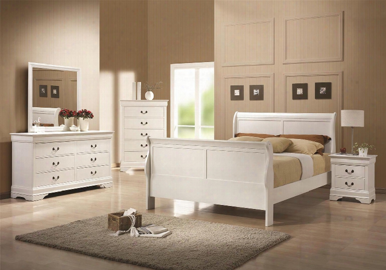 204691t6p Louis Philippe 204 6-piece Bedroom Set With Twin Sleigh Bed Chest Dresser Mirror And Two