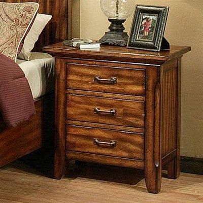 210661 Marissa County 3 Drawer Nightstand With Solid Cherry Wood Construction And English Dovetail Drawer Boxes In A Cumin Spice