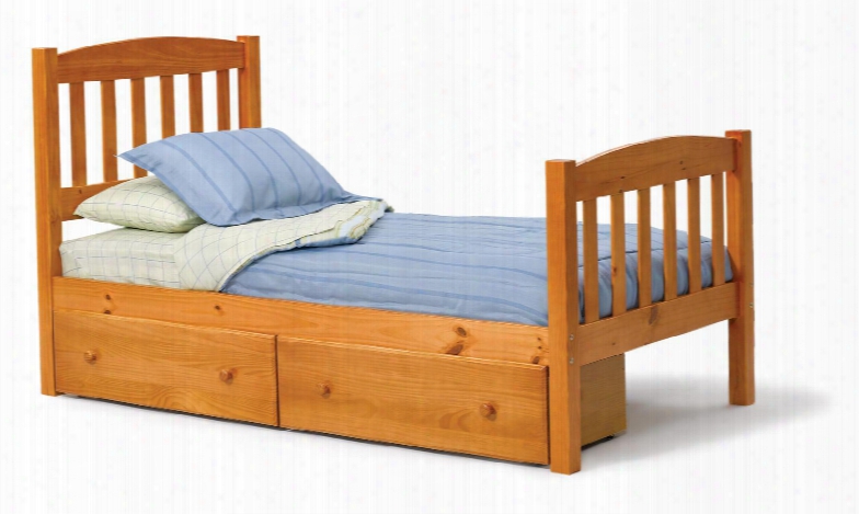 3643330-s Twin Mission Bed With Underbed Storage In