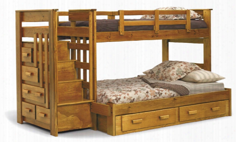 36500 Ttwin Over Full Bunk Bed With Stairway Chest