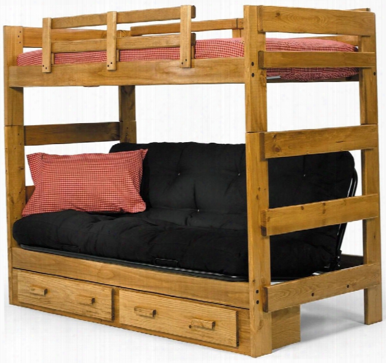 366200-s Twin Over Futon Bunk Bed With Underbed Storage In