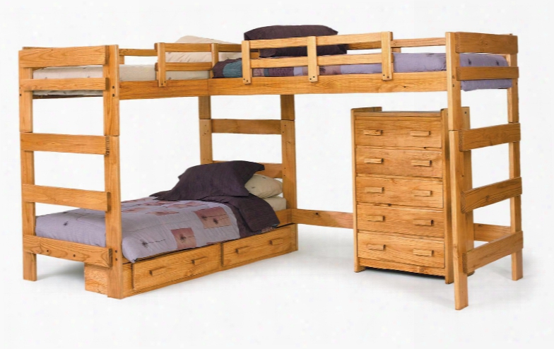 3662008-s L Shaped Loft Bed With Underbed Storage