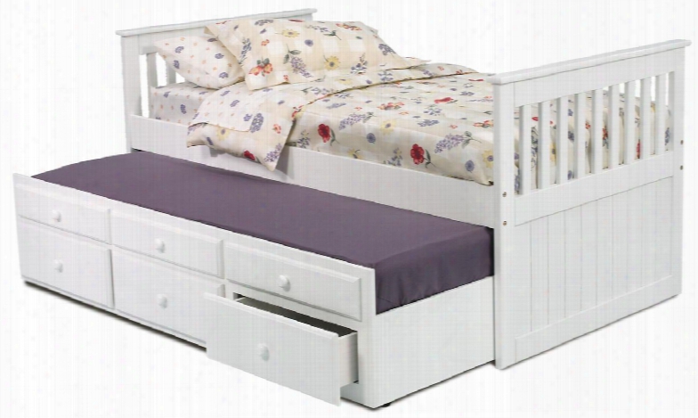 366500 Twin Mission Bed With Trundle And Storage In