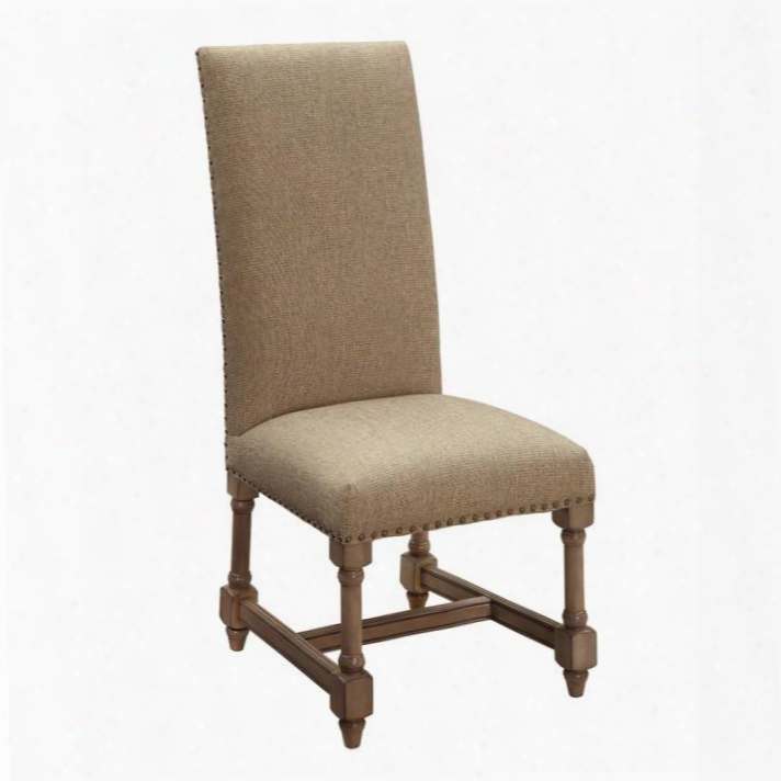 43331 46" Accent Chairs With Nail Head Accents Fabric Upholstery And Stretchers In Taj