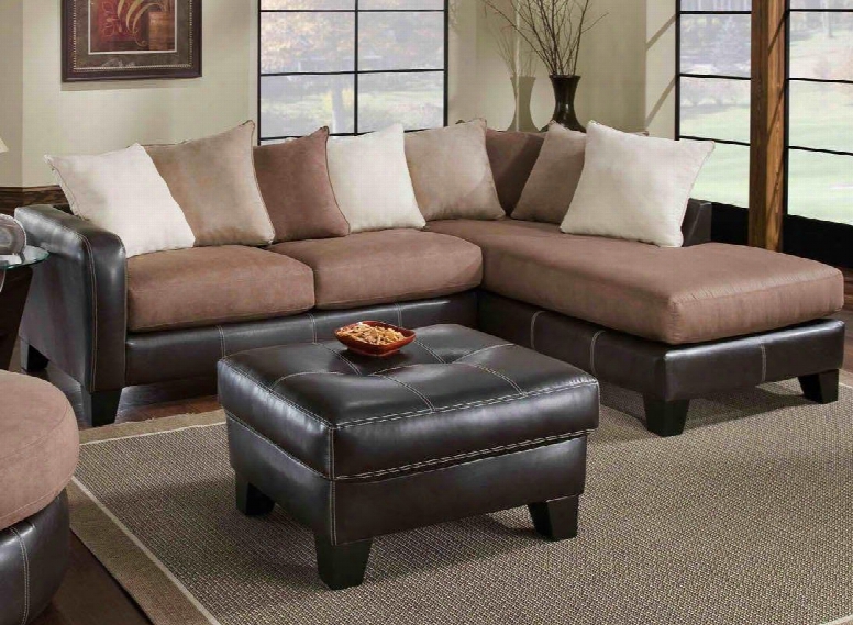 75e3606167smco Burke Two Piece Sectional With Sofa + Chaise Ottoman Toss Pillows 1.5 Dacron Wrapped Foam Core Reversible Cushions Hardwood/plywood Frame