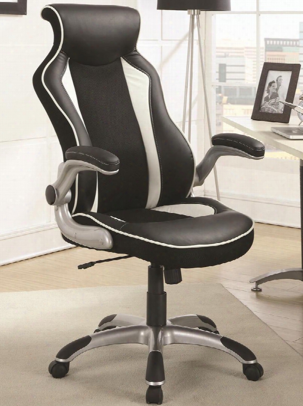 800048 Office Chairs Collection Office Task Chair With Race Car Seat Design 360 Degree Swivel And Pneumatic Seat Height Adjustment In