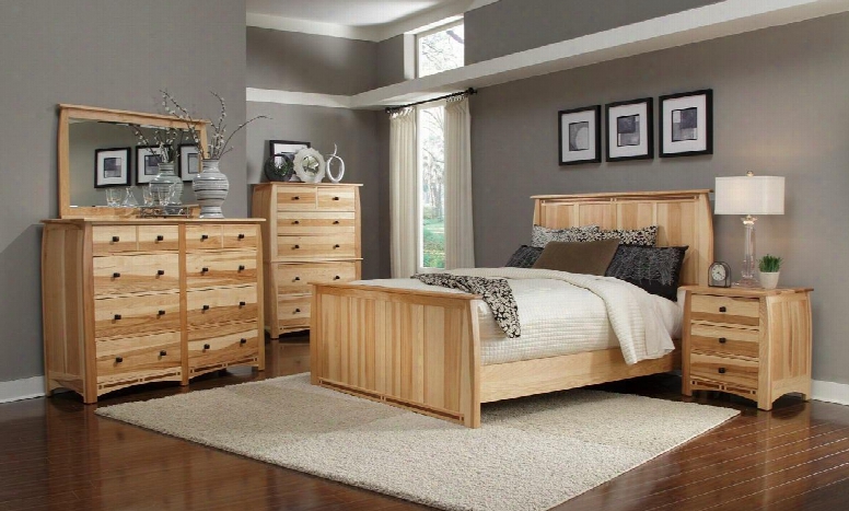 Adant5170k5p Adamstown 5 Piece Bedroom Set With King Sized Panel Bed Chest Dresser Mirrror And