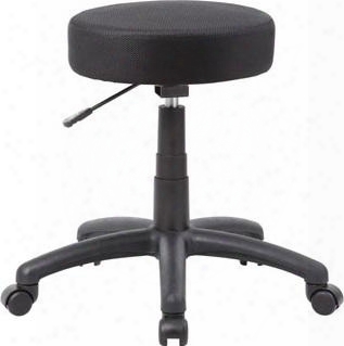 B210-bk 18" The Dot Stool With Adjustable Seat Height Black Nylon Base Molded Foam Seat And Upholstered In Breathable Vibrant