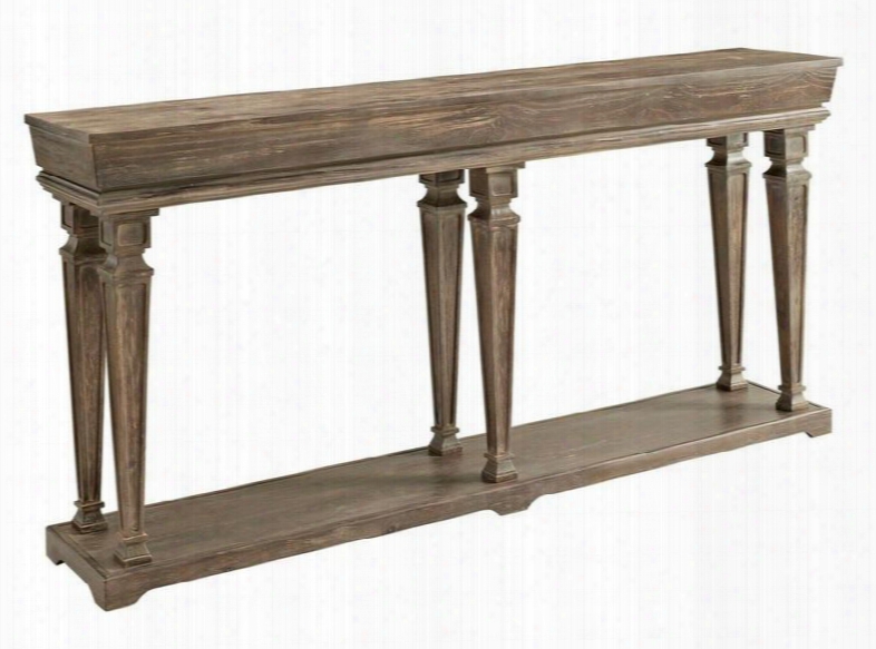 Benjamin Collection 958-534 35" Console With Bottom Shelf Drawer Storage And Eclectic Weathered Look In Distressed Pine